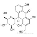 9 (10H) -Anthracénone, 10-D-glucopyranosyl-1,8-dihydroxy-3- (hydroxyméthyl) -, (57187637,10S) - CAS 1415-73-2